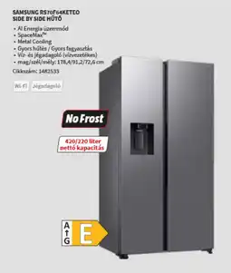 MediaMarkt Samsung RS70F64KETEO side by side hűtő ajánlat