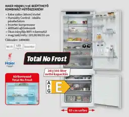 MediaMarkt Haier HBQW5719E beépíthető kombinált hűtőszekrény ajánlat