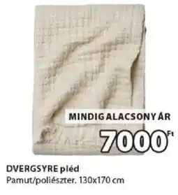JYSK Dvergsyre pléd ajánlat
