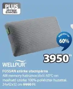 JYSK WellPur Fossan Szürke Utazópárna ajánlat