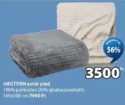 JYSK Hagtorn polár pléd ajánlat