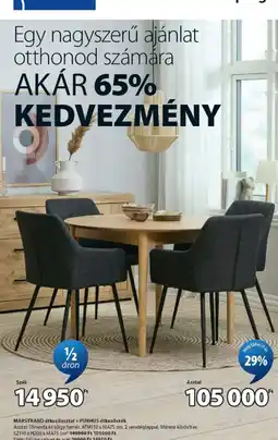 JYSK marstrand étkezőasztal + purhus étkezőszék ajánlat