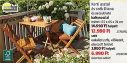 Bauhaus sunfun kerti asztal és szék diana ajánlat