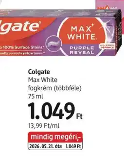 DM Colgate max white fogkrém ajánlat