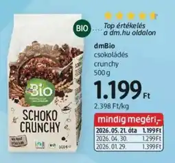 DM dmBio schoko crunchy ajánlat