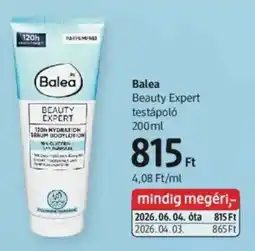 DM Balea beauty expert testápoló ajánlat