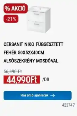 Praktiker Cersanit Niko függesztett alsószekrény mosdóval ajánlat