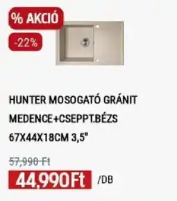 Praktiker Hunter mosogató gránit medence ajánlat