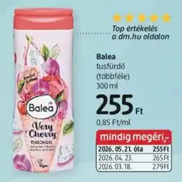 DM Balea tusfürdő ajánlat