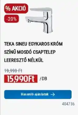 Praktiker Teka sineu egykaros króm színű mosdó csaptelep ajánlat