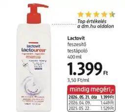 DM Lactovit testápoló ajánlat