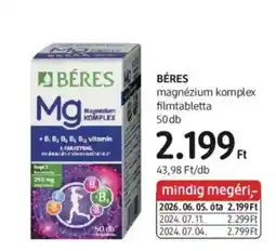 DM Béres magnézium komplex filmtabletta ajánlat