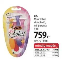 DM bic miss soleil eldobható női borotva ajánlat
