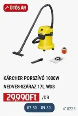 Praktiker Kärcher porszívó 1000w nedves-száraz 17l wd3 ajánlat