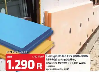 Bauhaus Hőszigetelő Lap XPS 200G-300G ajánlat