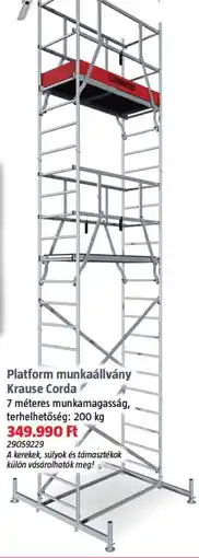 Bauhaus Platform munkaállvány Krause Corda ajánlat