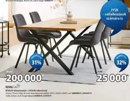 JYSK royal oak roslev étkezőasztal + hygum étkezőszék ajánlat