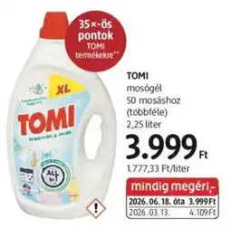 DM Tomi mosógél ajánlat