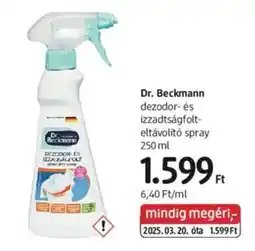 DM Dr. Beckmann dezodor-és izzadtságfolt-eltávolító spray ajánlat