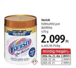 DM Vanish folttisztító por ajánlat