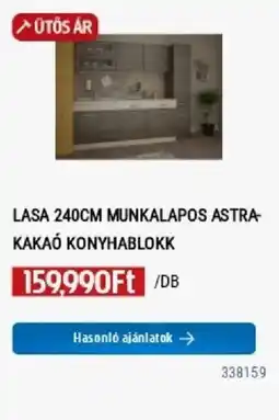 Praktiker Lasa 240cm munkalapos astra-kakaó konyhablokk ajánlat