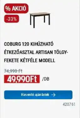 Praktiker Coburg kihúzható étkezőasztal ajánlat