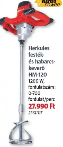 Bauhaus Herkules festék- és habarcs-keverő HM-120 ajánlat