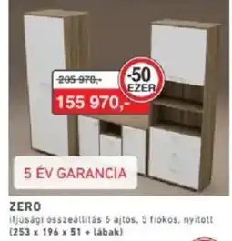 RS Bútor Zero ifjúsági összeállítás ajánlat
