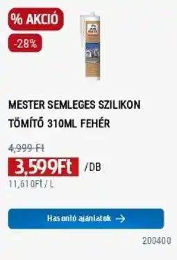 Praktiker Mester semleges szilikon tömítő ajánlat