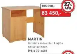 RS Bútor Martin tömörfa írósztal 1 ajtós ajánlat