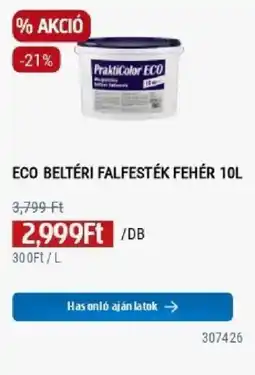 Praktiker Prakticolor eco beltéri falfesték fehér ajánlat