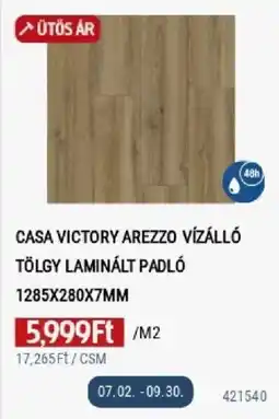 Praktiker Casa victory arezzo vízálló tölgy laminált padló ajánlat