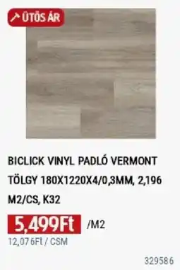 Praktiker Biclick vinyl padló vermont ajánlat
