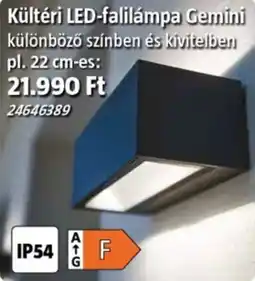 Bauhaus Gemini kültéri led-falilámpa ajánlat