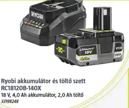 Bauhaus Ryobi akkumulátor és töltő szett RC18120B-140X ajánlat