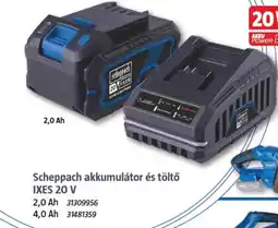 Bauhaus Scheppach akkumulátor és töltő IXES 20 V ajánlat