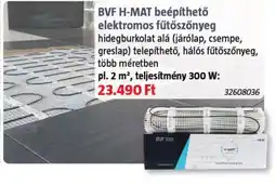 Bauhaus Bvf h-mat beépíthető elektromos fűtőszőnyeg ajánlat