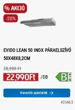 Praktiker Evido lean 50 inox páraelszívó ajánlat