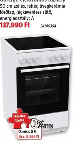 Bauhaus Gorenje elektromos tűzhely ajánlat