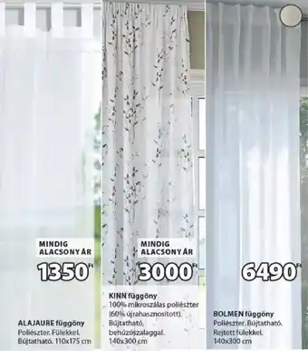 JYSK Alajaure függöny ajánlat