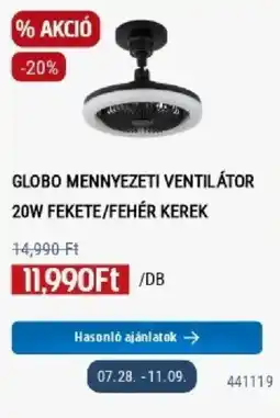 Praktiker Globo mennyezeti ventilátor ajánlat