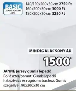 JYSK Janne jersey gumis lepedő ajánlat