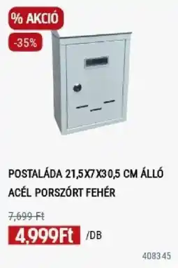 Praktiker Postaláda álló acél porszórt fehér ajánlat