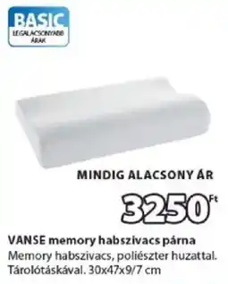 JYSK Vanse memory habszivacs párna ajánlat