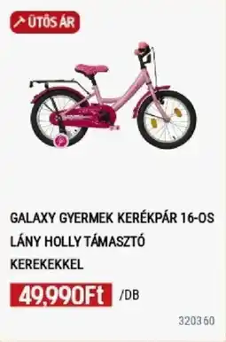 Praktiker Galaxy gyermek kerékpár 16-os lány holly támasztó kerekekkel ajánlat