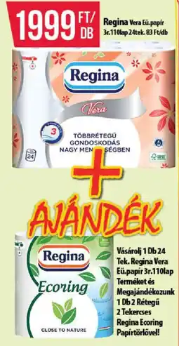 Coop Regina vera eü.papír + 24 Tek. Regina Vera ajánlat