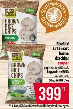 Coop RiceUp! barna rizs chips ajánlat
