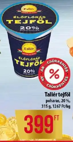 Coop Tallér tejföl ajánlat