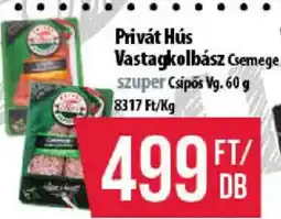 Coop Privát Hús Vastagkolbász ajánlat
