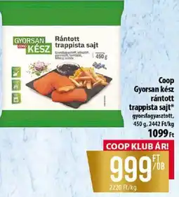 Coop Coop rántott trappista sajt ajánlat